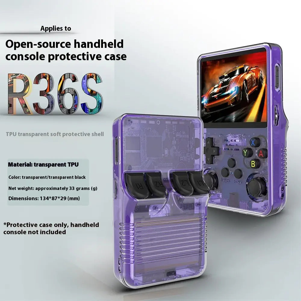 R36S Game Console Transparent Protective Cover
